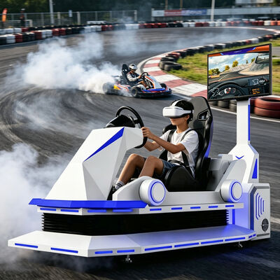VR Картинг Гонки Автомобиль Черный или Белый 9D Виртуальная Реальность Карт Симулятор Развлекательная Игровая Машина Гонки Симулятор Движения