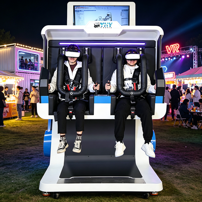 YHY Factory 2 Seats 360 Degree Roller Rotating VR Flight and Shoot Game Simulator for Export