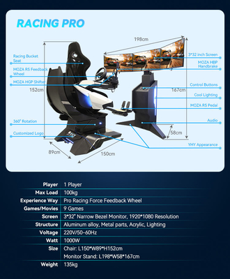 YHY Ultimate Racing Pro версия Ultimate VR Racing Simulator для профессиональных игроков