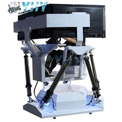 VR Simulated Racing Car 6 DOF 3 Screens Simulator Single Chair Motion Dynamic Platform Race Game Machine