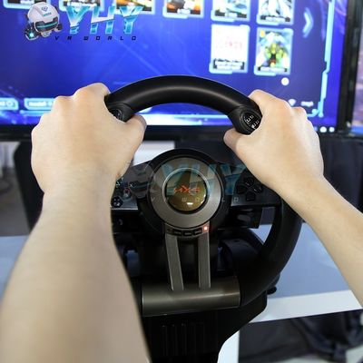 YHY VR 6 DOF 3 Screens Racing Car Simulator with Steering Wheel Game Machine Indoor Outdoor Shopping Mall 