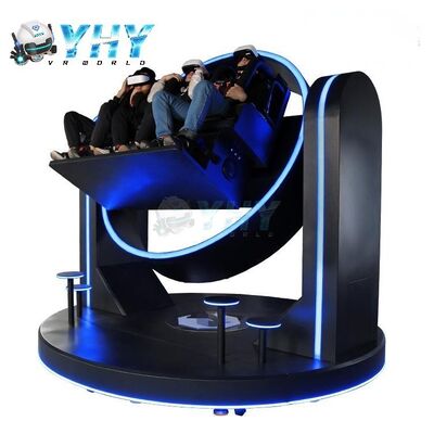 Virtual Reality 360 Equipment 9D VR Cinema Simulation 360 Degree Motion Rotation Game Three Seats Roller Coaster Simulator 