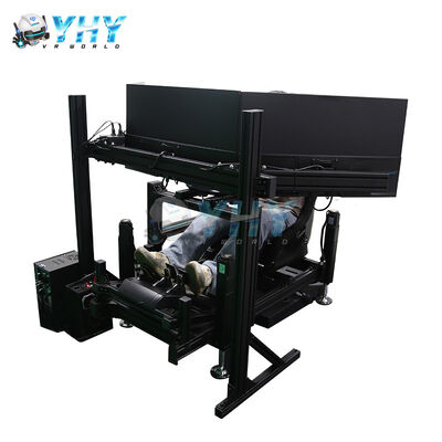 Симулятор гонок YHY 4DOF с кокпитом из алюминиевого сплава, поддержкой движения и отображением на 3 экранах