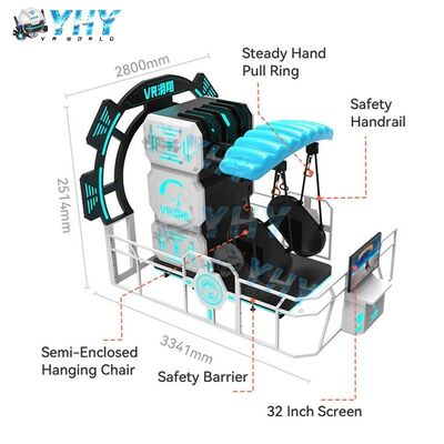 9D Motion Platform Indoor Outdoor Playground VR Paraglider Simulator 2 Player Развлекательный парк