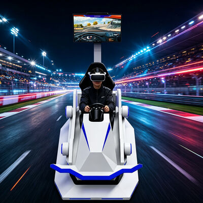 VR Картинг Гонки Автомобиль Черный или Белый 9D Виртуальная Реальность Карт Симулятор Развлекательная Игровая Машина Гонки Симулятор Движения