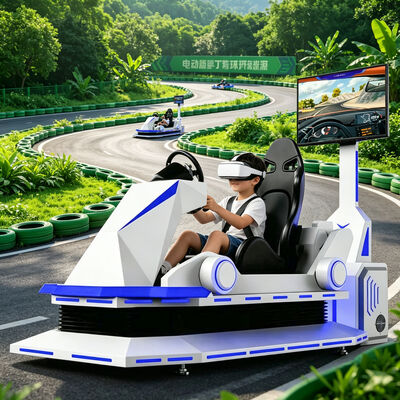 VR Картинг Гонки Автомобиль Черный или Белый 9D Виртуальная Реальность Карт Симулятор Развлекательная Игровая Машина Гонки Симулятор Движения