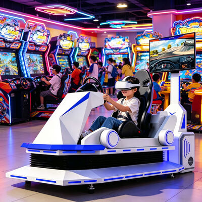 9D Metal VR Racing Simulator Indoor Car Karting Game Machine с VR-опытом вождения для аэропорта и торговых центров