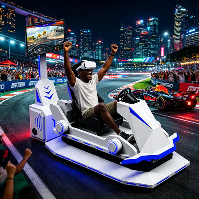 Real Feel 9D Виртуальная реальность Vr Racing Открытый автомобиль Спортивный симулятор Торговый центр Игровой центр