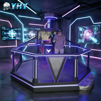 Коммерческая интерактивная боевая станция VR Синее освещение Иммерсивное соревнование с полосой препятствий VR Аркадный автомат VR Experience
