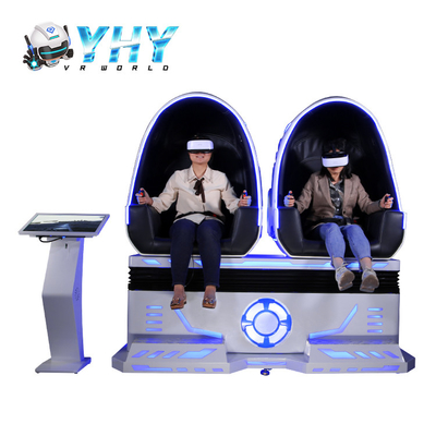 Стул эксплуатируемый монеткой 9D VR имитатора двойной яйца 3 DOF с панелью 21 дюйма