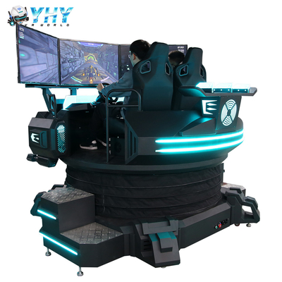 2 усаживает 3 виртуальную реальность Dof 9D участвуя в гонке имитатор VR управляя игровым автоматом автомобиля